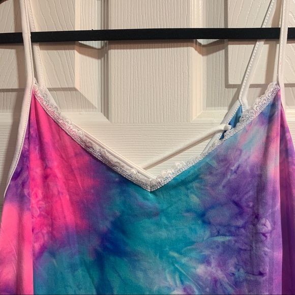 Eldridge Tank Blue Pink Purple Lace Tie-Dye NWOT - Picture 5 of 10